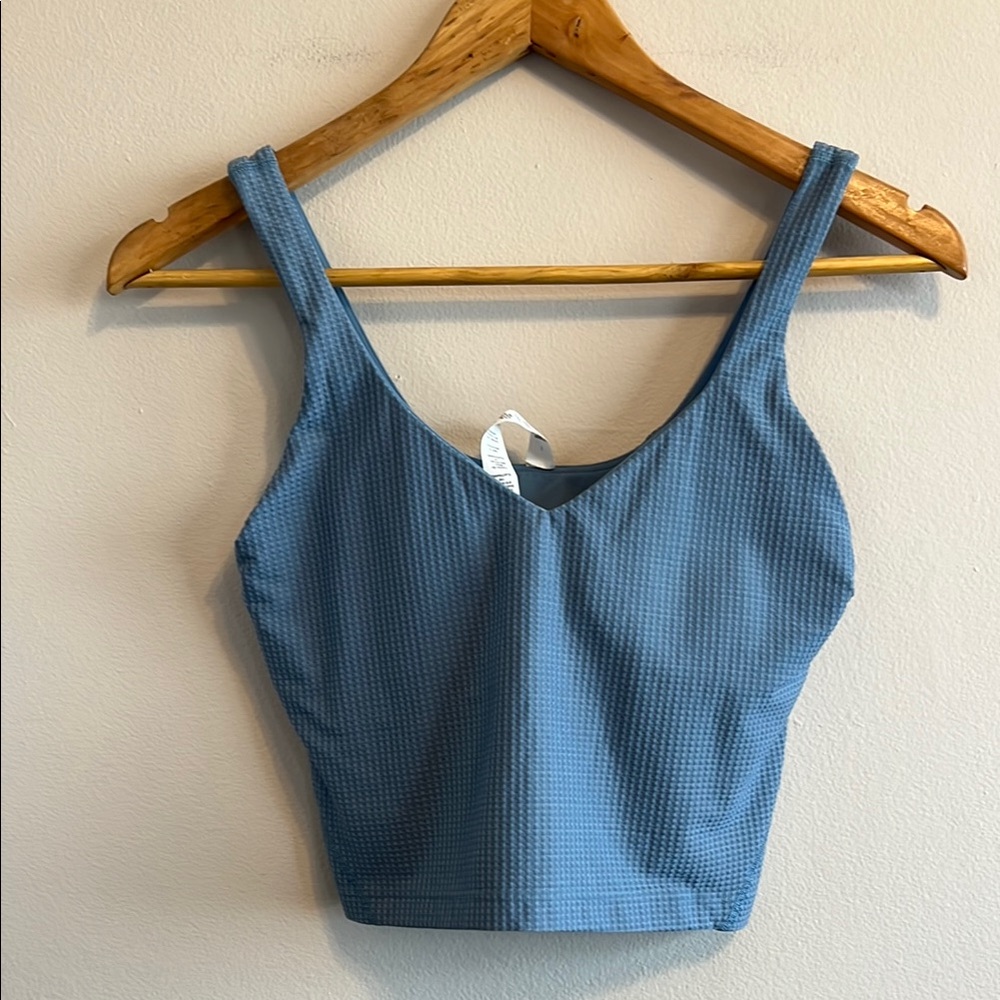 Lululemon scoop neck yoga tank *grid texture